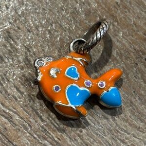 Brighton Orange and Blue Fish Bracelet Charm